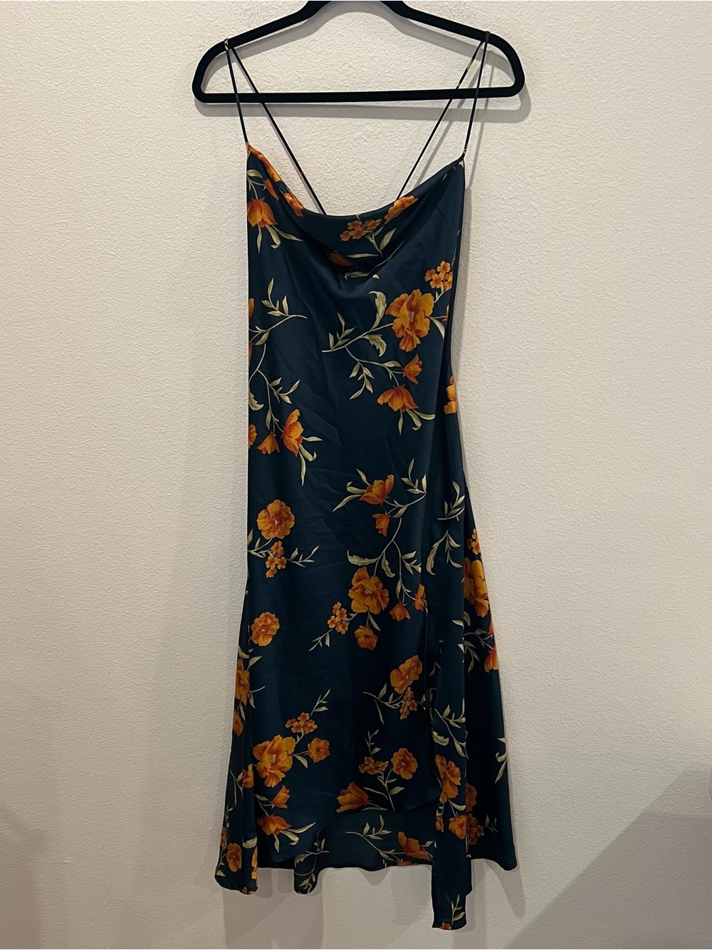 ASTR the Label Gaia floral Cowl Neck Midi Dress wedding guest event romantic L - Picture 2 of 7